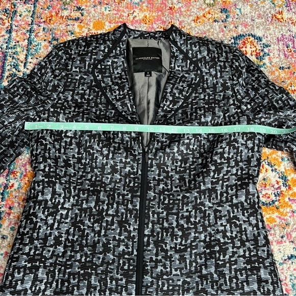 Classiques Entier Gray Black Silk Lined Full Zip‎ Coat Jacket Women’s - Picture 7 of 10
